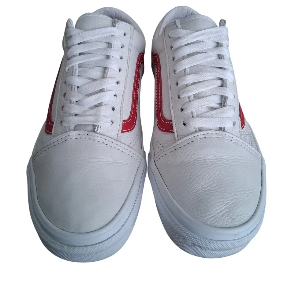 Vans Old Skool Leather Mens‎ size 7/ Women's 8.5 Skateboard Alternative Sneakers